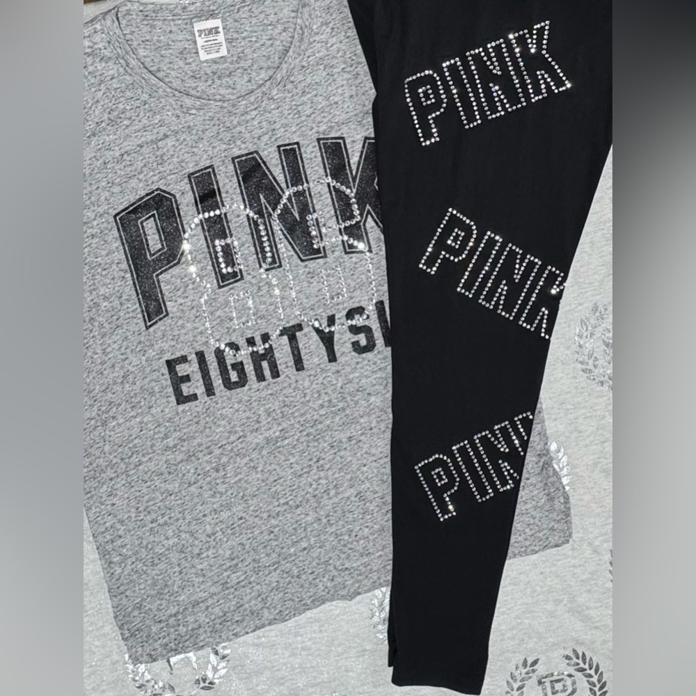 VS PINK OLDSCHOOL MAJOR BLING SET LARGE NWOT